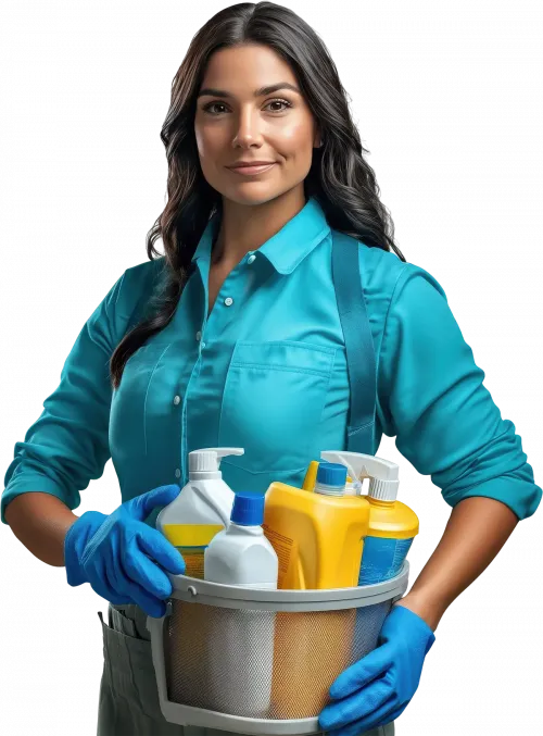 Hotelreinigung München Putzfrau mit Eimer